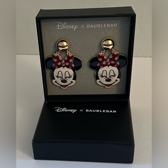 New Disney X Baublebar Statement Minnie Mouse Movable Dangle Earrings - Picture 11 of 16